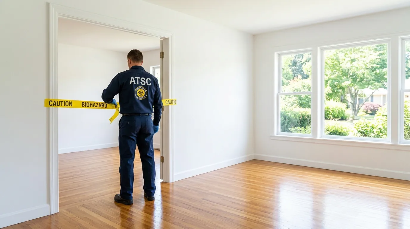 Certified biohazard cleanup crew performing Decomposition Cleanup in Estes Park